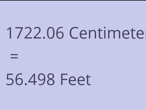 1722.06 CM TO FEET