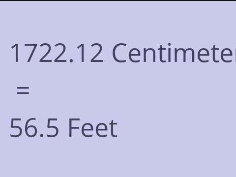 1722.12 CM TO FEET