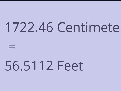 1722.46 CM TO FEET