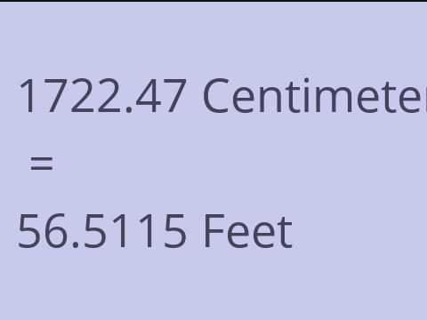 1722.47 CM TO FEET