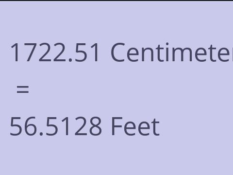 1722.51 CM TO FEET