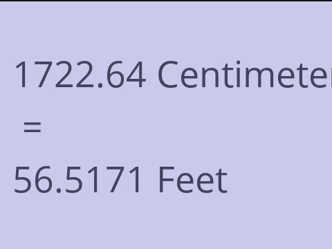 1722.64 CM TO FEET