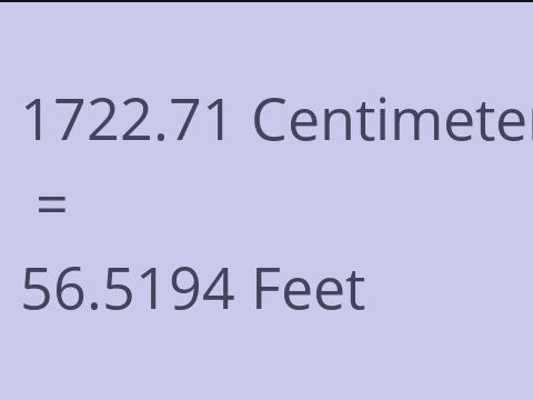 1722.71 CM TO FEET