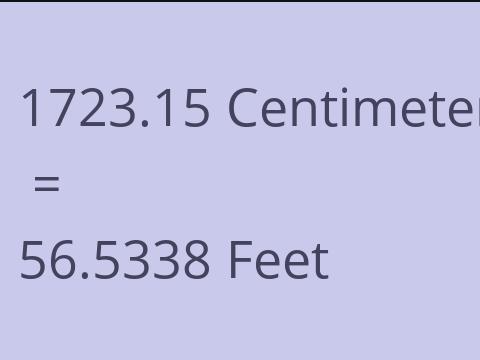 1723.15 CM TO FEET