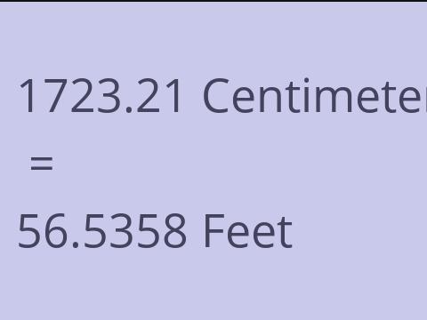 1723.21 CM TO FEET