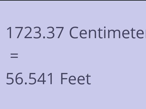 1723.37 CM TO FEET