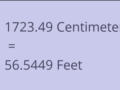 1723.49 CM TO FEET