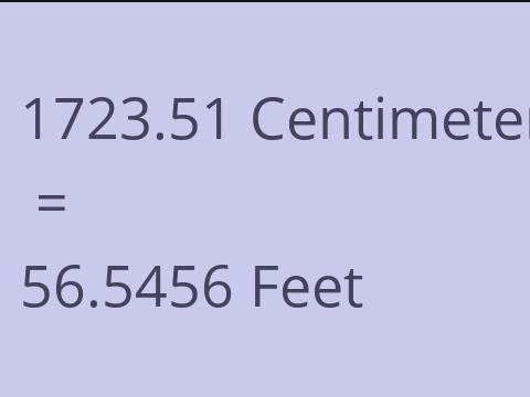 1723.51 CM TO FEET