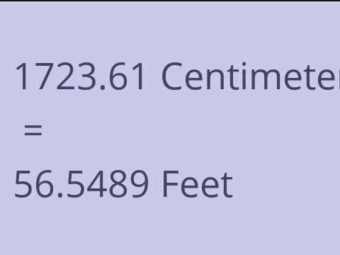 1723.61 CM TO FEET