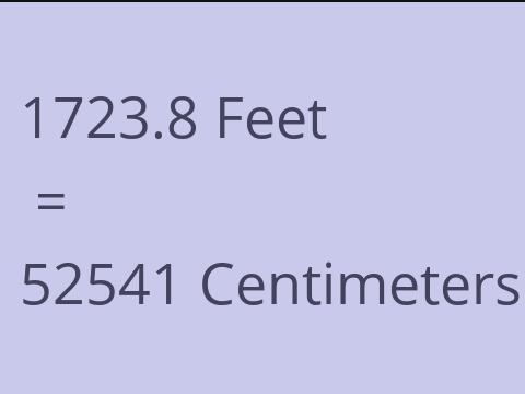 1723.8 FEET TO CM