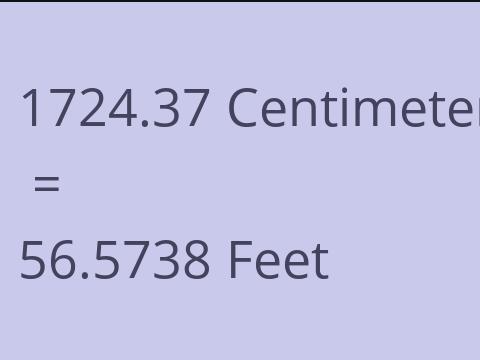 1724.37 CM TO FEET