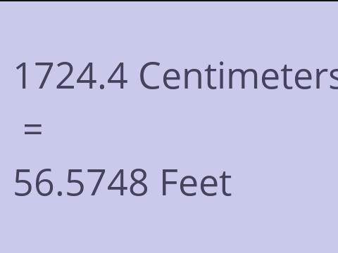 1724.4 CM TO FEET