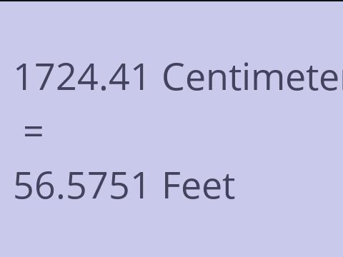 1724.41 CM TO FEET