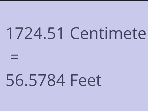 1724.51 CM TO FEET