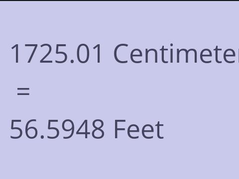 1725.01 CM TO FEET