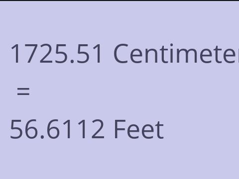 1725.51 CM TO FEET