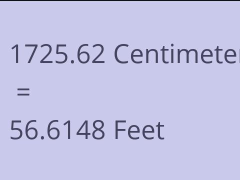 1725.62 CM TO FEET