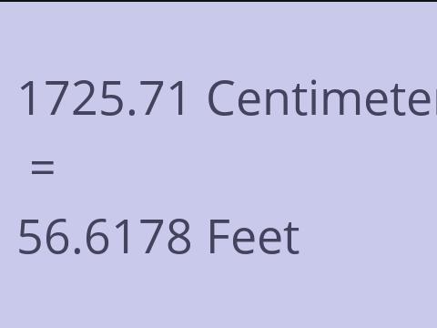 1725.71 CM TO FEET