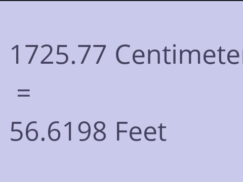 1725.77 CM TO FEET