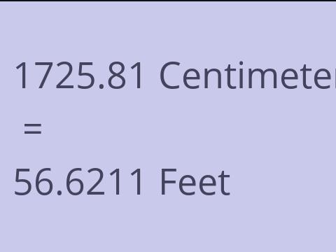 1725.81 CM TO FEET