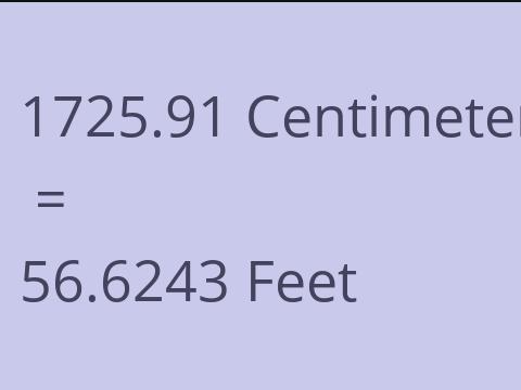 1725.91 CM TO FEET