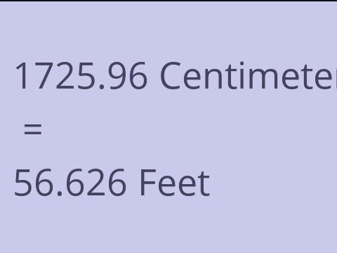 1725.96 CM TO FEET