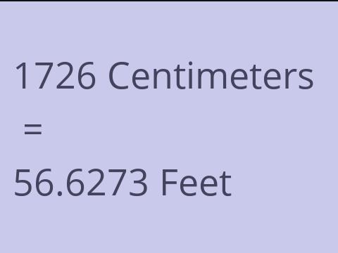 1726 CM TO FEET