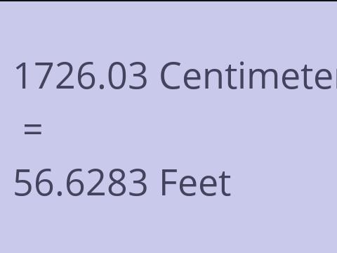 1726.03 CM TO FEET