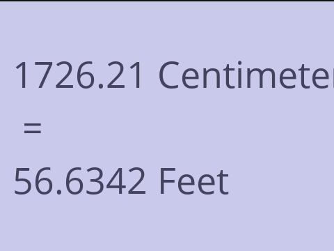 1726.21 CM TO FEET