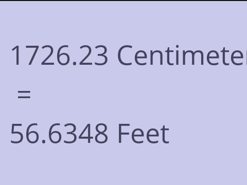 1726.23 CM TO FEET