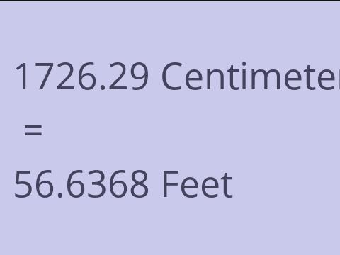 1726.29 CM TO FEET