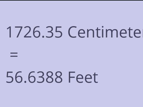 1726.35 CM TO FEET