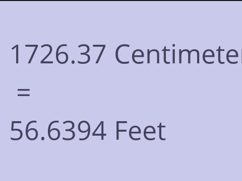 1726.37 CM TO FEET