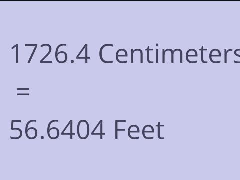 1726.4 CM TO FEET