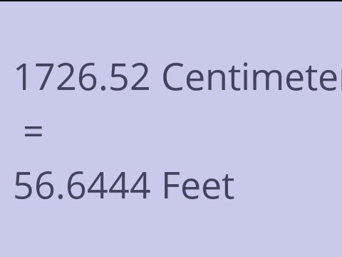 1726.52 CM TO FEET