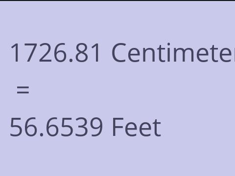 1726.81 CM TO FEET