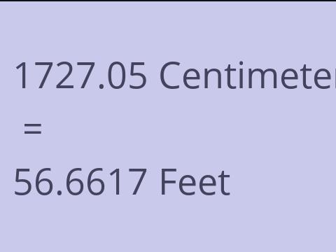 1727.05 CM TO FEET