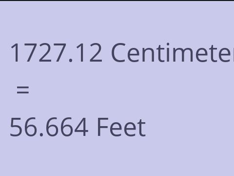 1727.12 CM TO FEET