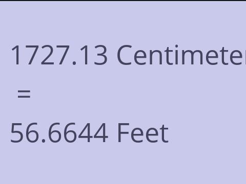 1727.13 CM TO FEET