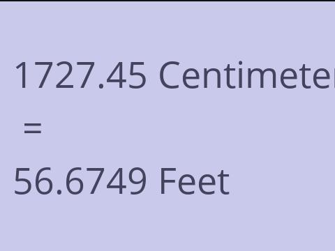 1727.45 CM TO FEET