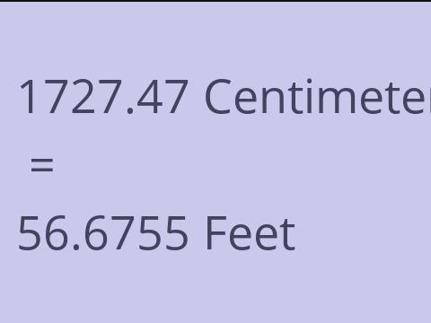 1727.47 CM TO FEET