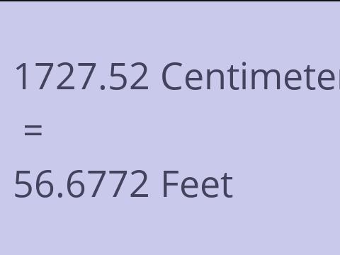 1727.52 CM TO FEET