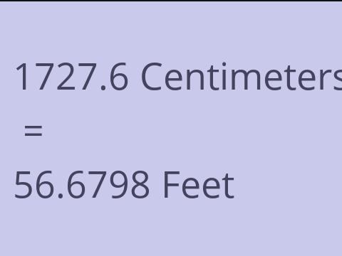 1727.6 CM TO FEET