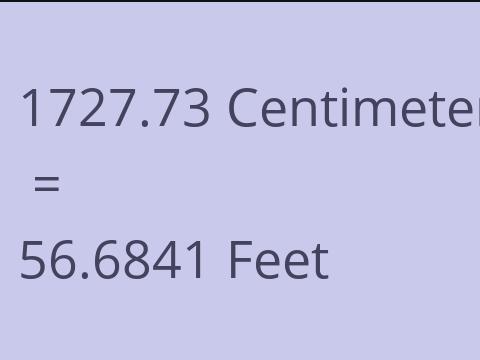 1727.73 CM TO FEET