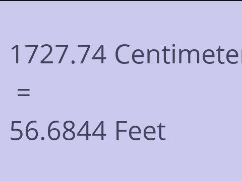 1727.74 CM TO FEET