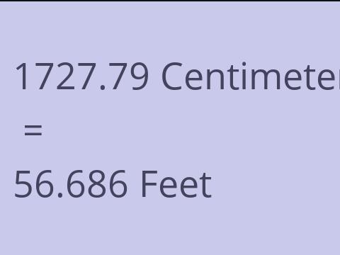 1727.79 CM TO FEET