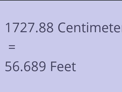 1727.88 CM TO FEET