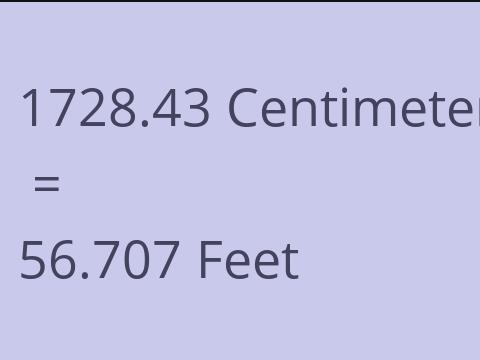 1728.43 CM TO FEET