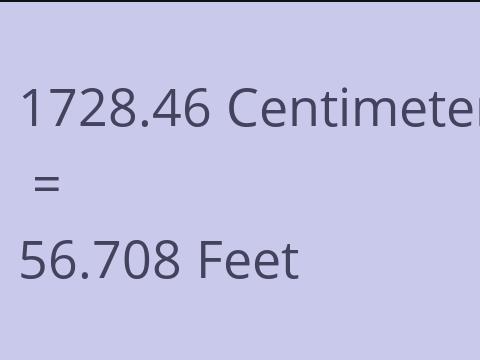 1728.46 CM TO FEET