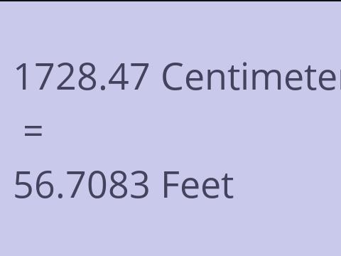 1728.47 CM TO FEET